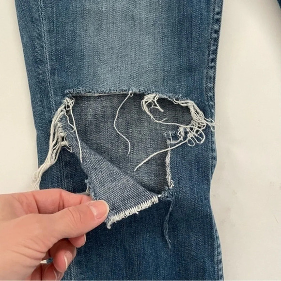 Paige Womens Carter Slim Jeans Size 26 Mid Rise Distressed - Picture 6 of 10